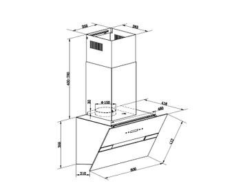 Вытяжка Maunfeld MERSEY 60 Inox Glass white