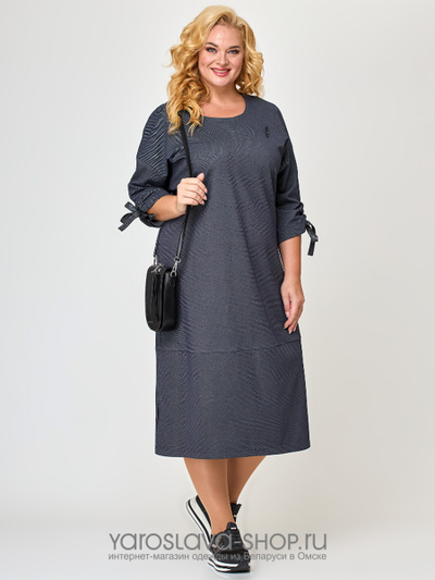 Трикотажное платье свободного кроя серого цвета