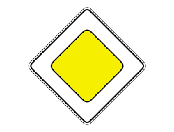 Знак дорожный 2.1 Главная дорога