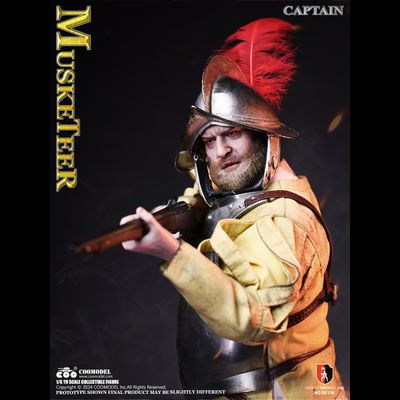 Испанский мушкетер-сержант (медно-никелевая версия) - КОЛЛЕКЦИОННАЯ ФИГУРКА 1/6 Series of Empires Spanish Conquistadors Nickel Silver Edition MUSKETEER SERGEANT (SE138) - COOMODEL