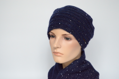 Синий итальянский берет Визио зима 2023