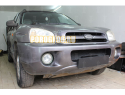 Защита радиатора Hyundai Santa Fe 2000-2006 black низ