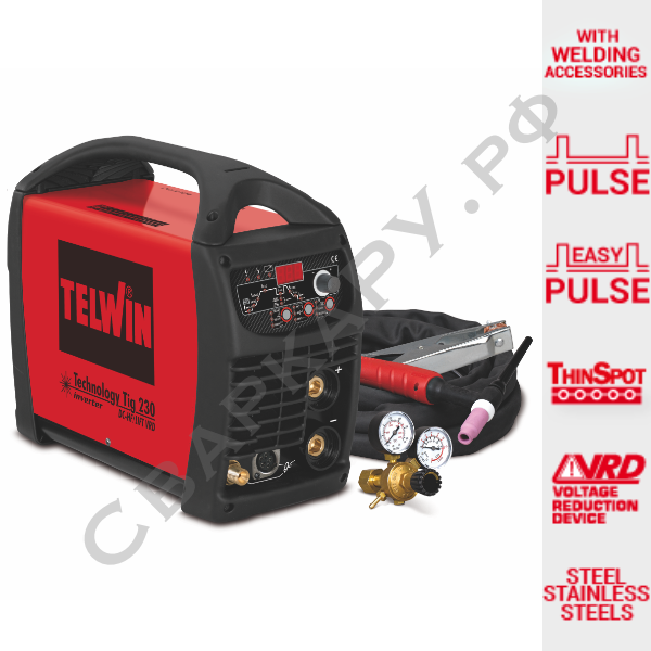 Установка для аргонодуговой сварки Telwin TECHNOLOGY TIG 230 DC-HF/LIFT 230V 