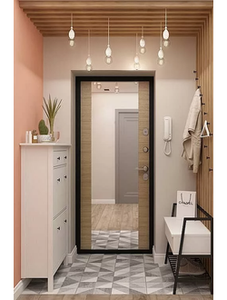 ВХОДНЫЕ ДВЕРИ С ЗЕРКАЛОМ