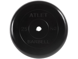 Диск обрезиненный Barbell Atlet, d=31мм, вес 25 кг