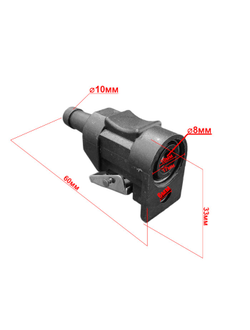 Коннектор топливный SUNFINE тип Yamaha/Mercury, 10мм, SF80308-1B (Замена EASTERNER C14736)