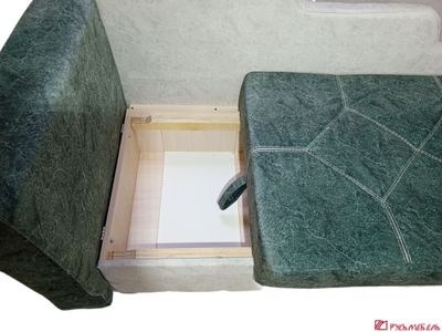 Кушетка СМАРТ левая зеленая