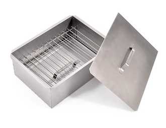 Коптильня КЕДР двухъярусная 420х270х175мм (нержавеющая сталь 0,5 мм) с поддоном