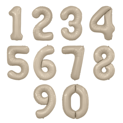 Фольгированная гелиевая цифра 102 см на грузике