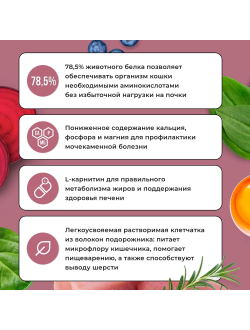 BOWL WOW (Боул Вау) корм сухой для стерилизованных кошек Индейка, Курица, Свекла, 400 г