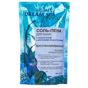 ВИТЭКС Dream SPA therapy Соль для ванн ВОССТАНАВЛИВАЮЩАЯ с коллагеном и морскими водорослями 500г