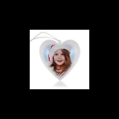 ШАР-СЕРДЦЕ, ёлочный. Пластик прозрачный под вставку 80 мм.