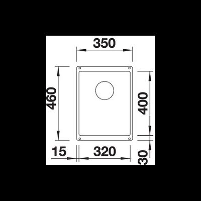 Мойка Blanco Subline 320-U отводная арматура InFino, 523414