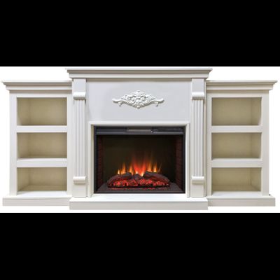 Электрокамин Брукс LUX WT с очагом Sparta 25.5 LED