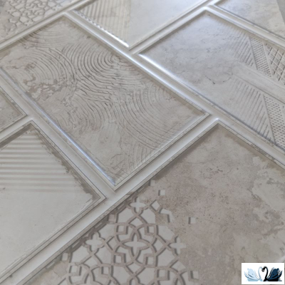 Плитка настенная Eurotile Padma Decor Luster 30x60 см матовая, рельеф. Фото рельефа в декоре