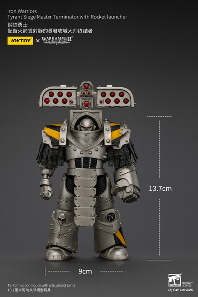 Осадный терминатор-титан Железных Воинов (Warhammer Horus Heresy) - КОЛЛЕКЦИОННАЯ ФИГУРКА 1/18 Tyrant Siege Master Terminator with Rocket Launcher (JT01482) - JOYTOY