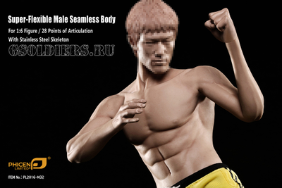 Супер-подвижное бесшовное мужское тело PL2016-M32 1/6 Super flexible Male Seamless Body - TBleague