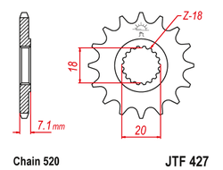 Звезда ведущая (12 зуб.) RK C4402-12 (Аналог: JTF427.12) для мотоциклов Suzuki