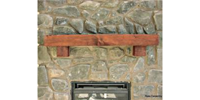 Каминная полка прямая