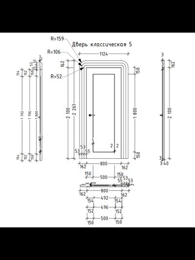 Межкомнатная дверь Eternity Classic Рома, высота 2200-2300 мм, ширина 600-800 мм, каркас 58 мм, внутреннего открывания
