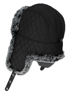 Шапка-ушанка BRODEKS Extreme KM109, черная