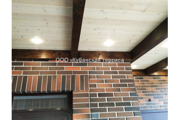 Терраса и ограждения ДПК, с навесом