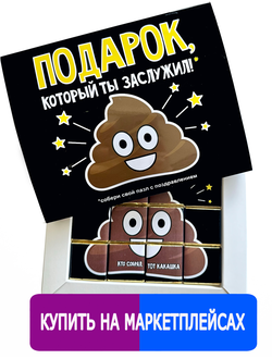 Подарочный набор Какашка!  Подарок, который ты заслужил! 12 шоколадок.
