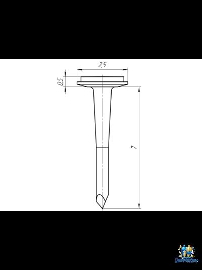 Пин безударный 7 мм, арт.PSu-02-70/5-5 шт.