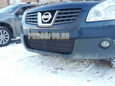 Защита радиатора Nissan Qashqai 2006-2010 black