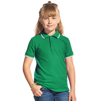 арт. 04TJ Stan Trophy Junior рубашка-поло детская (зеленый)