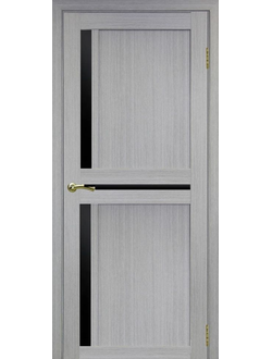 OPTIMA PORTE/ TURIN 523 ДУБ СЕРЫЙ/ ЧЕРНЫЙ ЛАК