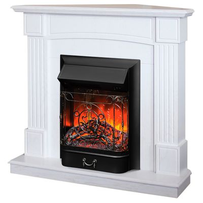 Угловой электрокамин Andrea WT с очагом Majestic