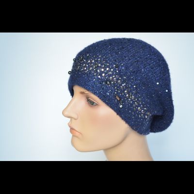 Берет Vizio 1364  B синий стразы