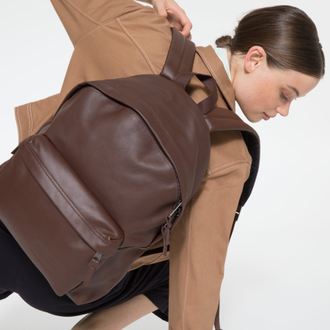eastpak padded pak r chestnut leather
