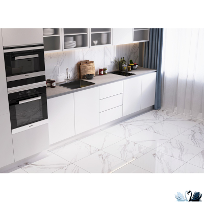 Керамогранит Staro Oasis Remix Statuario 60х60 см белый глянцевый