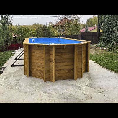 Деревянный морозоустойчивый бассейн "Ангара" 600 х 250 х 145 см Кристалл