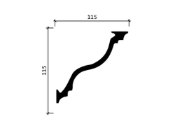 Потолочный плинтус DECOR-DIZAYN DD504, из дюрополимера, под покраску, ударопрочный, 2 метра