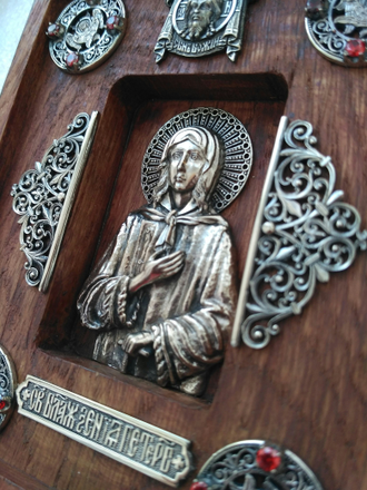 Икона Святая Ксения Петербургская на дереве крупно