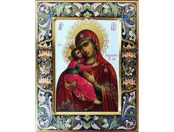 Владимирская Богородица. Рукописная икона 22х28см.