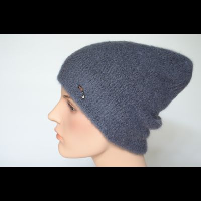 Темно - серая женская шапка из мохера Vizio Италия 6945 CL