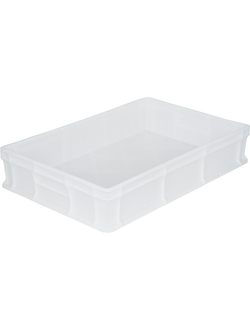 Контейнер для теста 60*40*12 см, прямой, сплошной, морозостойкий, белый