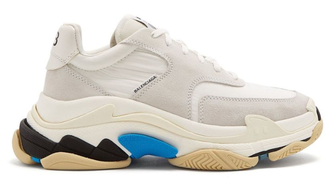 Balenciaga Triple-S White Grey Blue Suede