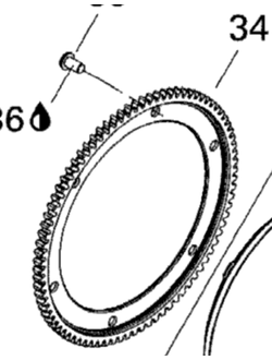Венец ведущего вариатора оригинал BRP 417223738/417223042/417222829 для BRP LYNX/Ski-Doo