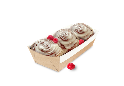 Лоток для запекания 540мл (крафт/белый), 170*90*45мм