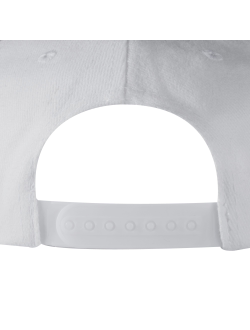 Кепка с прямым козырьком белая (мяч классический)