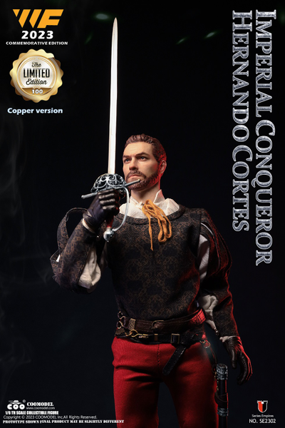Эрнан Кортес (медно-никелевая версия, фестиваль Wonder Festival 2023) - КОЛЛЕКЦИОННАЯ ФИГУРКА 1/6 IMPERIAL CONQUISTADOR HERNAN CORTES WF CUPRONICKEL COMMEMORATIVE EDITION (SE2302) - COOMODEL
