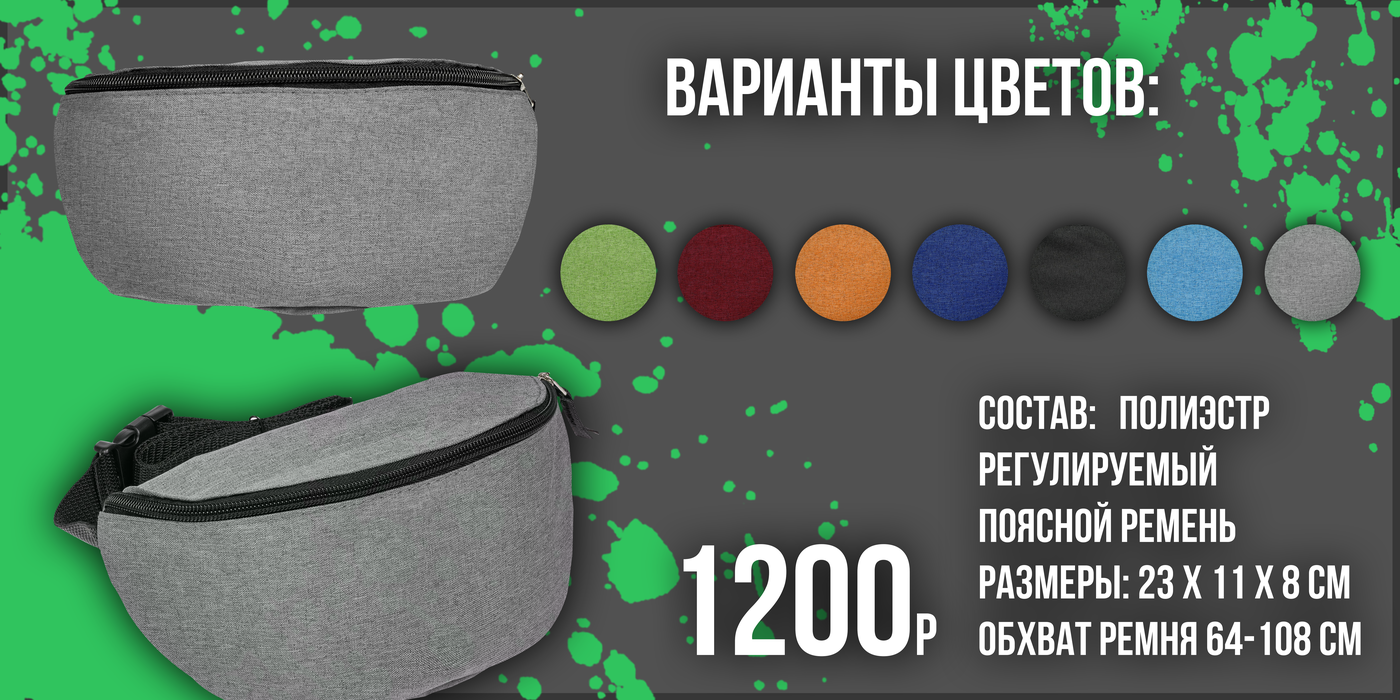 Печать на поясных сумках на заказ в СПБ | Папа Принт