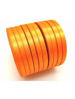 Лента атласная 6 мм, цвет оранжево золотой арт. 24