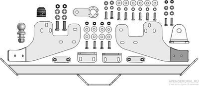 Фаркоп ZincaR Оцинкованный Changan Hunter Plus с 2023