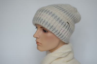 Шапка со стразами Визио Италия и шарф фото